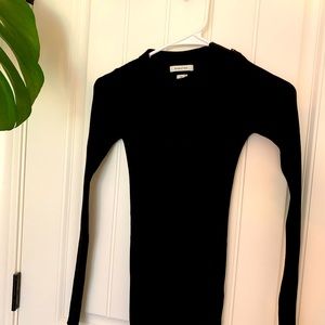 Aritzia Wilfred Black Ribbed Long Sleeve
